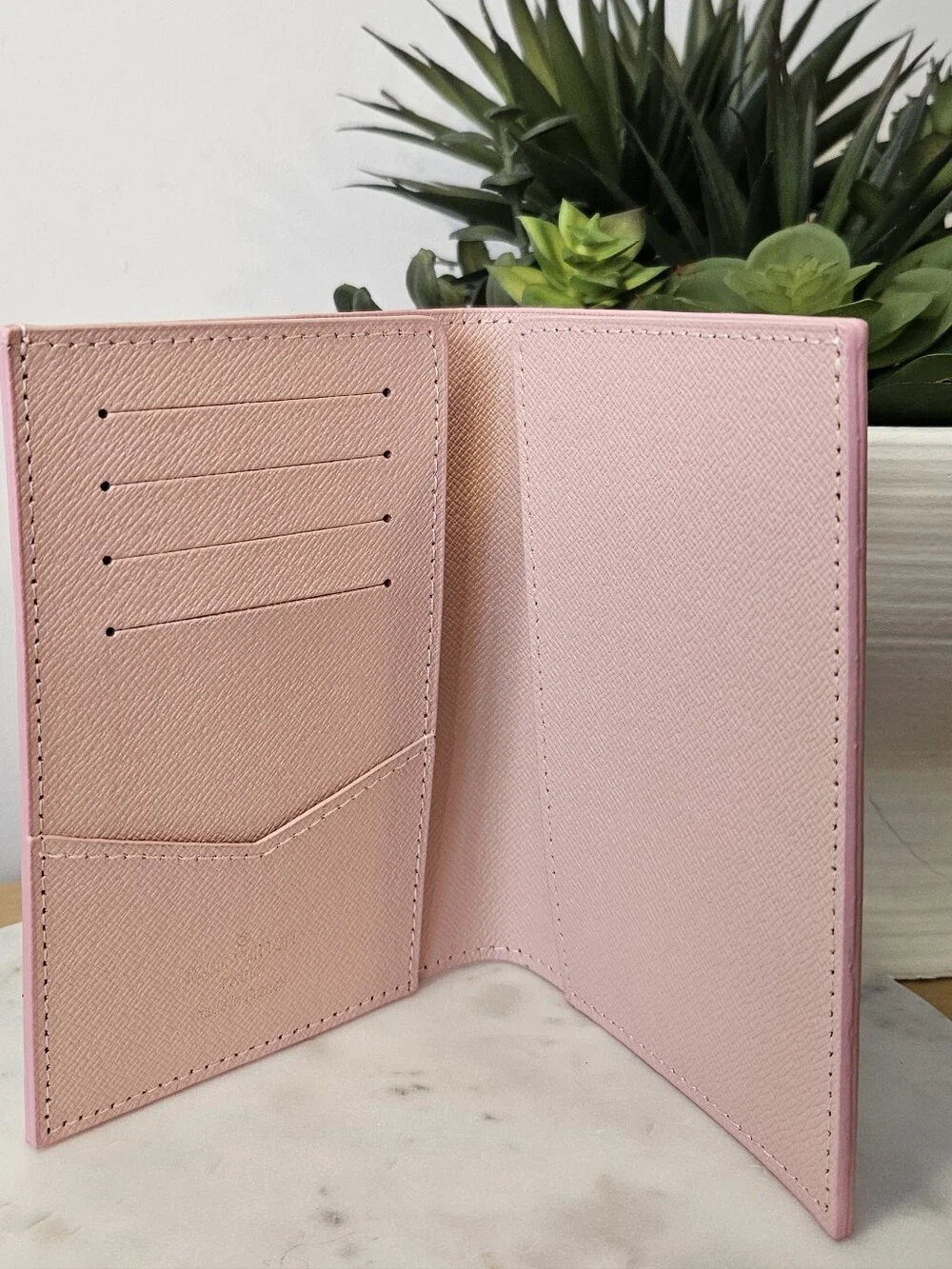 Designer Inspired Pink Monogram Tropical Passport Cover 🌴